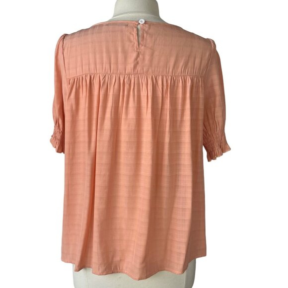 Shein Blouse Top Shirt Womens Large Orange Casual Summer - Picture 2 of 9
